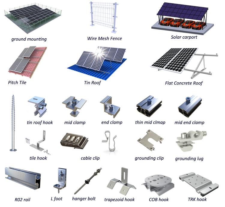 Phụ kiện lắp đặt pin mặt trời